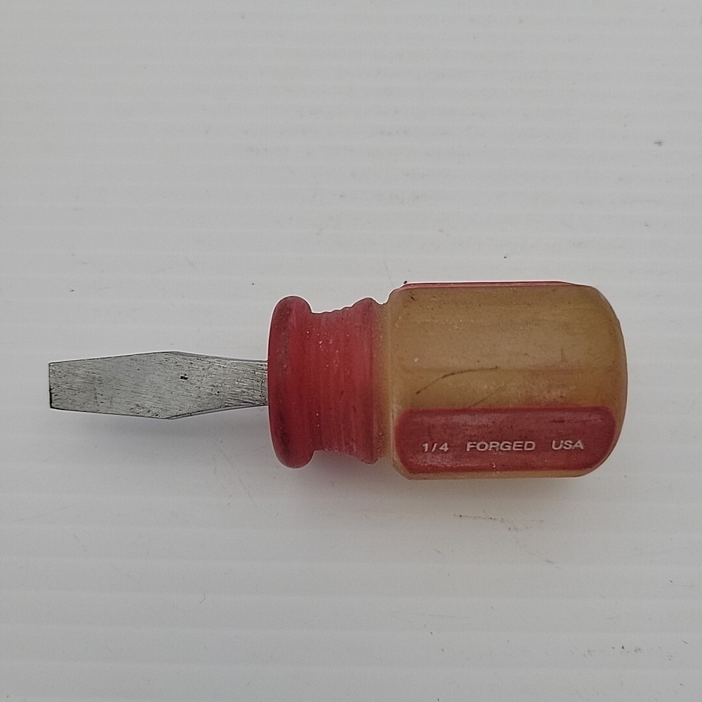 Vintage Craftsman 41053 WF Stubby Slotted Screwdriver 1/4 x 1 1/2" USA Made #22